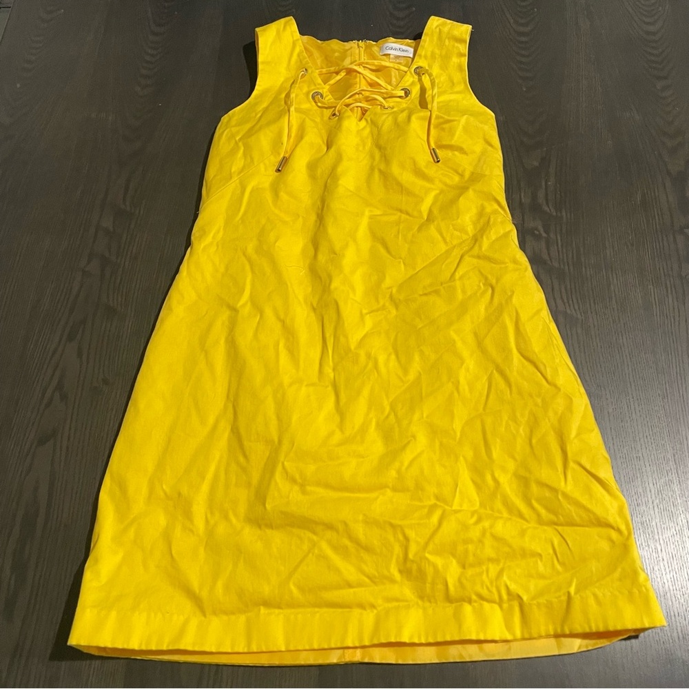 Calvin Klein yellow dress size 6